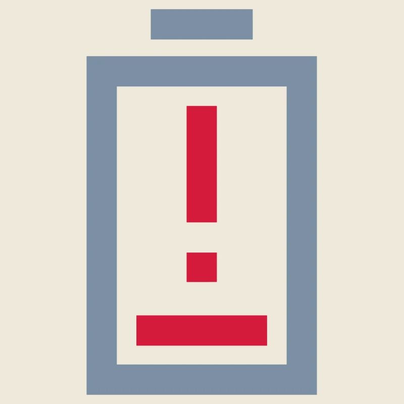 Point d’exclamation batterie pas d’alimentation