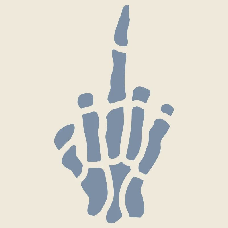 Comic Frech Middle Finger Bone