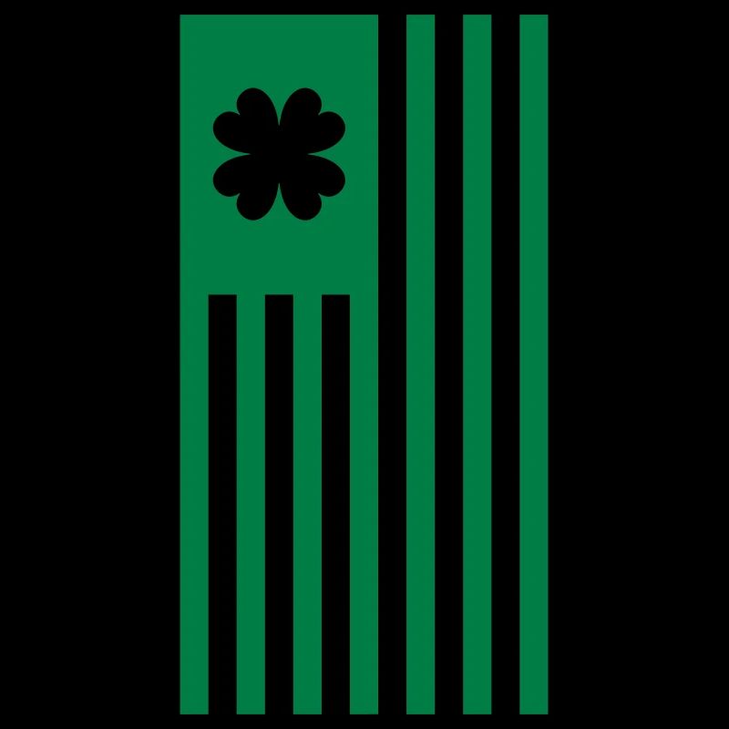 Drapeau de la Saint-Patrick irlando-américain vert uniquement