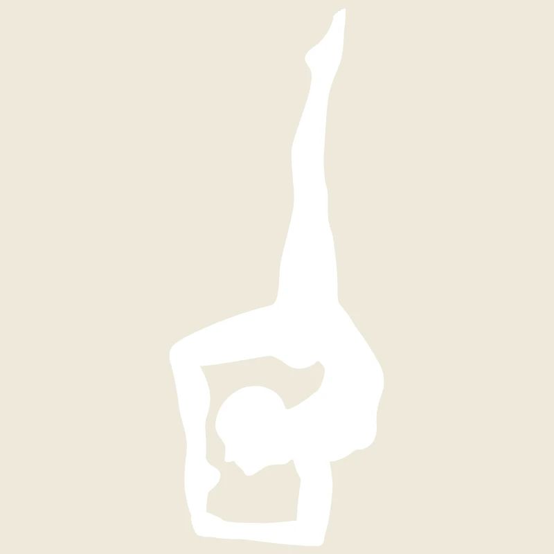Silhouette de yoga blanche en pose articulée
