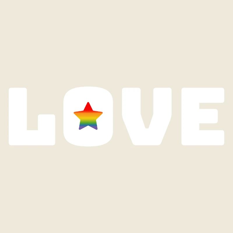 Love Stern Rainbow white lgbt csd tshirt