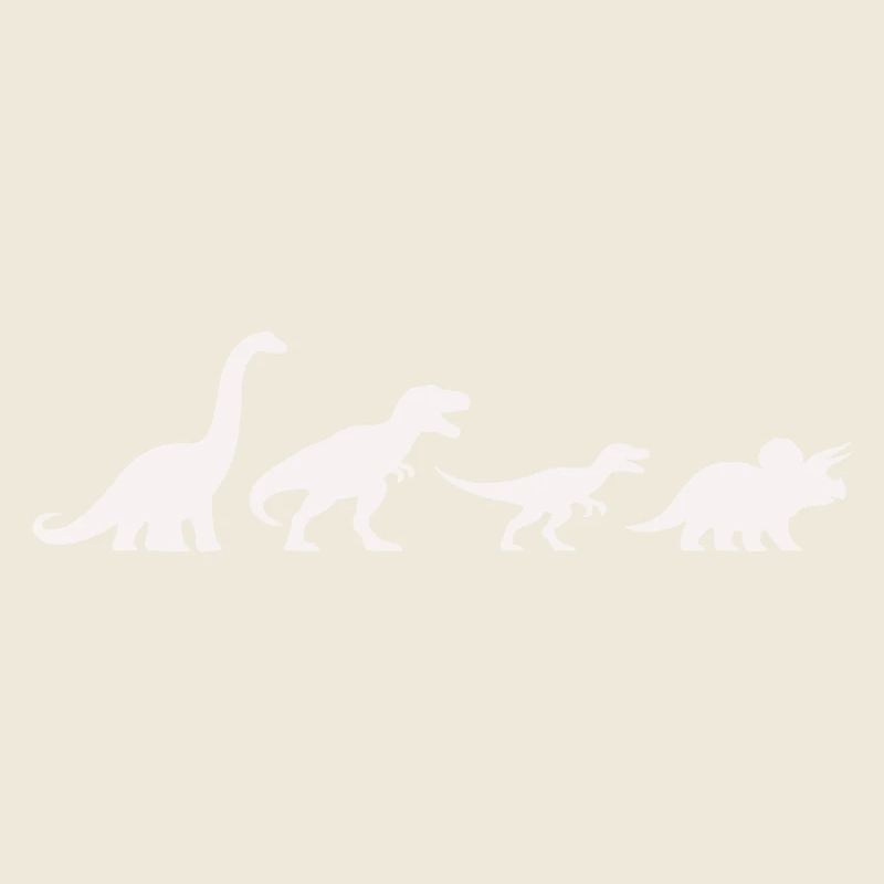 Dino-Silhouetten im Retro-Style