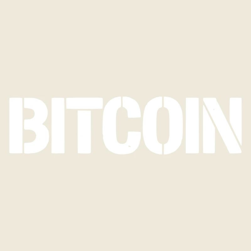 Bitcoin Lettering Stencil Clean