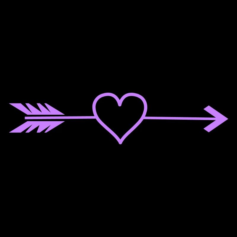 Flèche Cœur en Violet