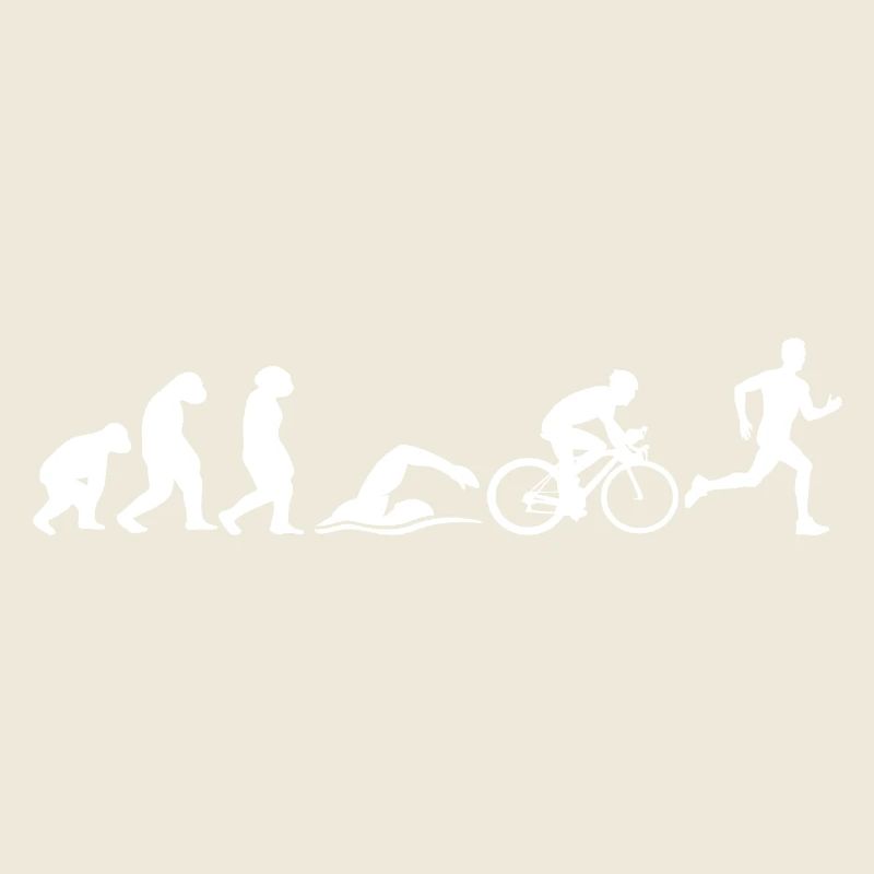 Evolution Affe zum Mann Triathlon Schwimmrennen