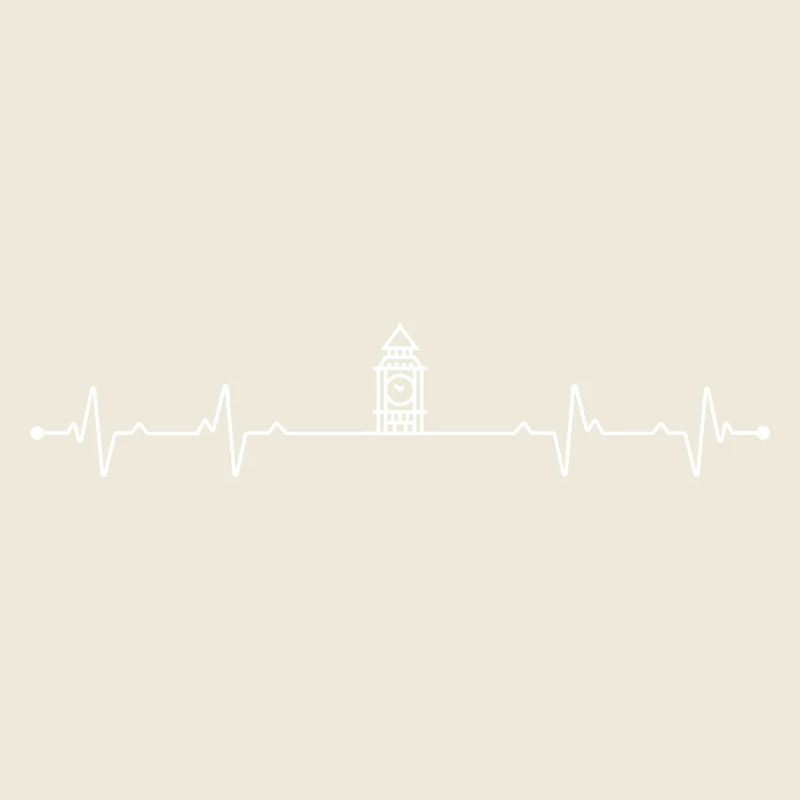 Clocktower Heartbeat Skyline