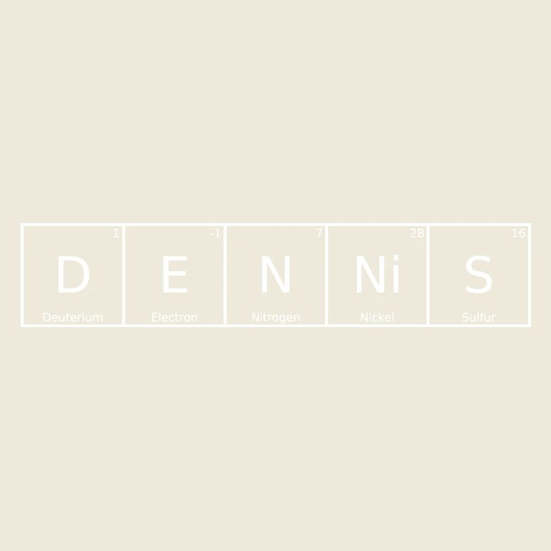 Dennis Surname First Name Chemistry Periodic Table Elements