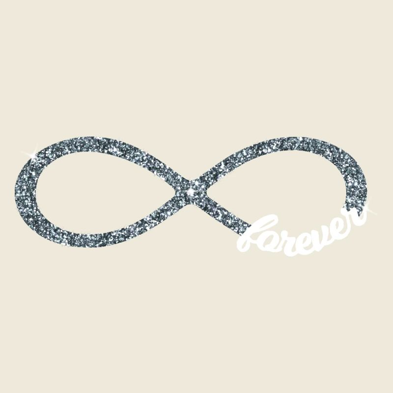 Infinity forever Love Unendlichkeit silber Glitzer