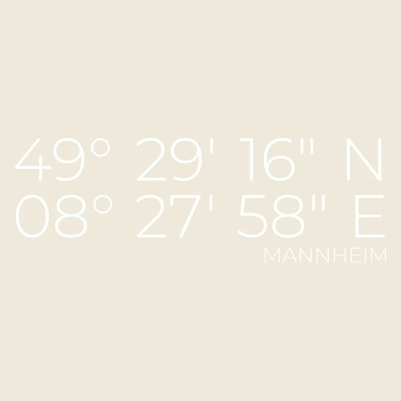 Coordonnées Mannheim
