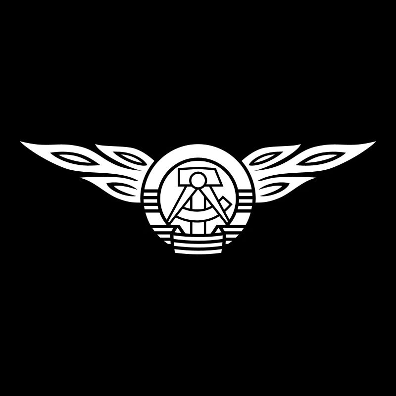 GDR flames crest 1c