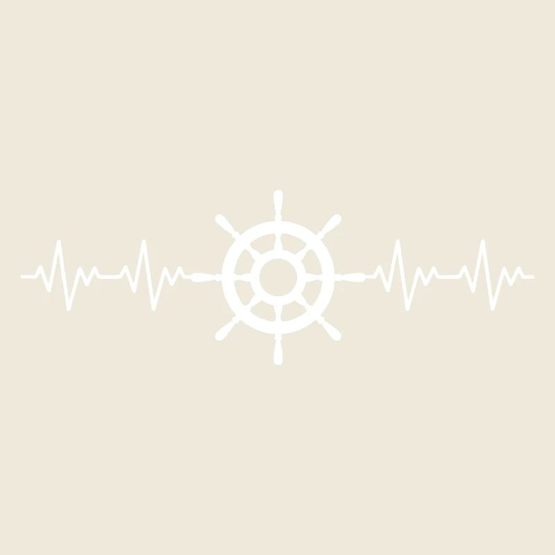 Steering wheel captain ship ECG heartbeat