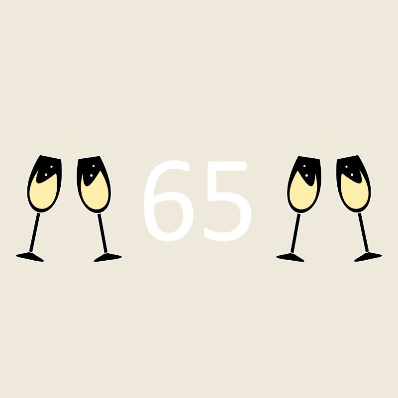65e anniversaire 65 ans 65 Numéro 65 Noir