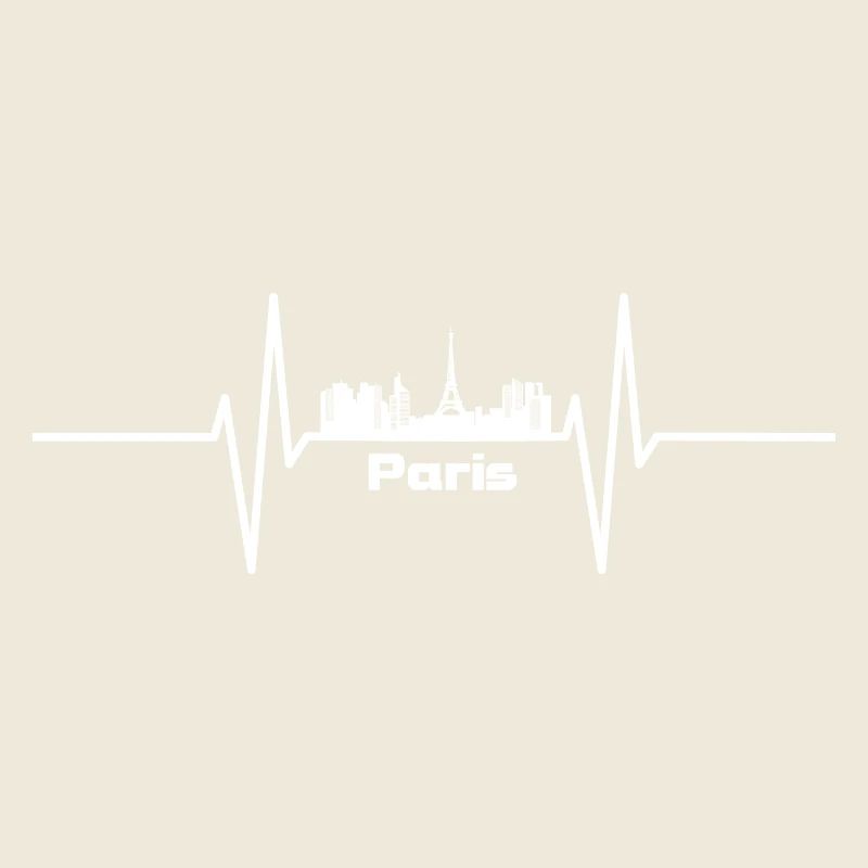 Herzschlag mit Skyline Paris
