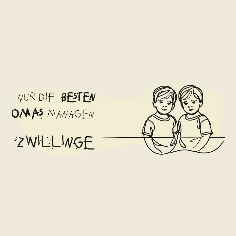 zwillinge oma geschenk bub twin boys beste oma