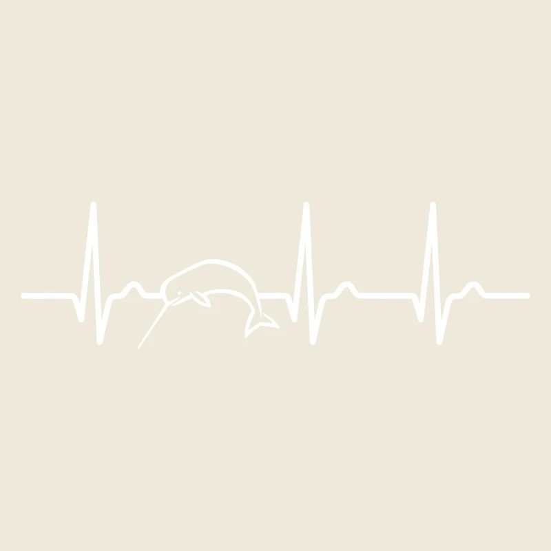 Courbe ECG - courbe cardiaque - pouls - narval - mer