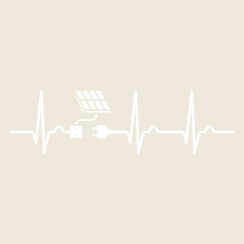 ECG curve - heart curve - pulse - photovoltaics