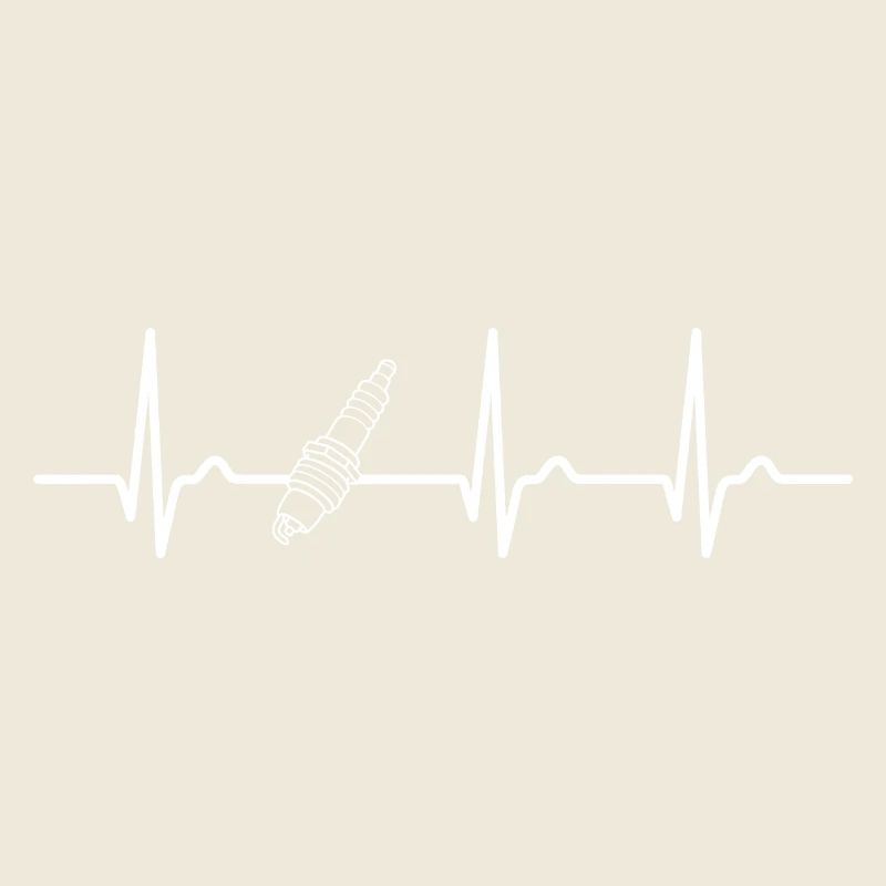 Courbe ECG - Courbe cardiaque - Pouls - Bougie d’allumage