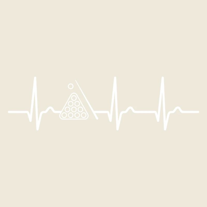 EKG Kurve - Herzkurve - Billard - Queue