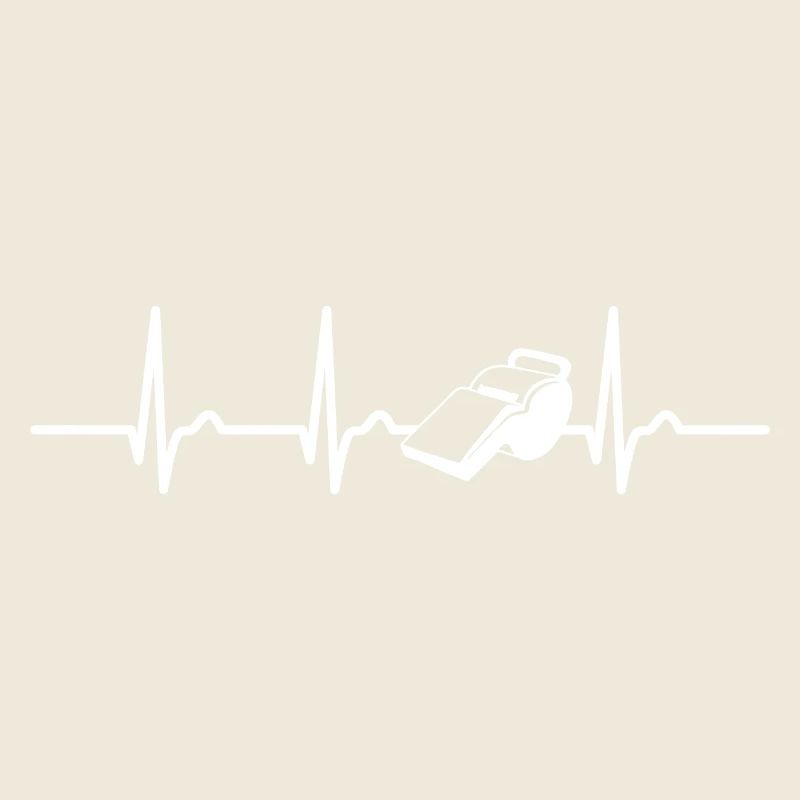 ECG curve - heart curve - referee - whistle