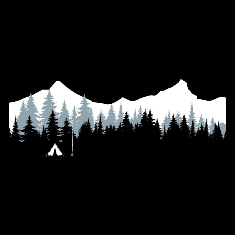 Serene Mountain Forest Scene