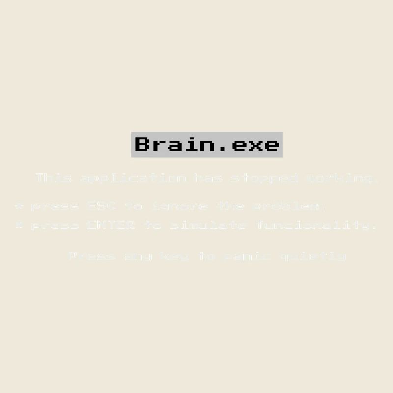 Brain.exe – Funny Computer Error Shirt