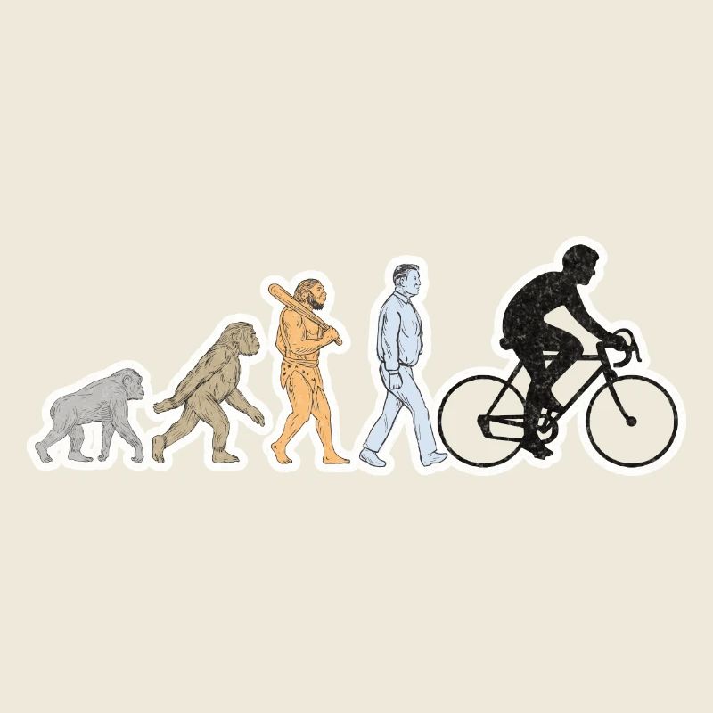 Evolution du vélo Hommes Black grunge
