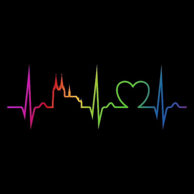 Heart Curve Cologne Carnival Rainbow Disguise