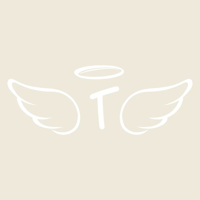 Lettre t ailes d’ange