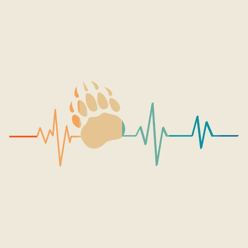 Heartbeat Retro Paws Bear