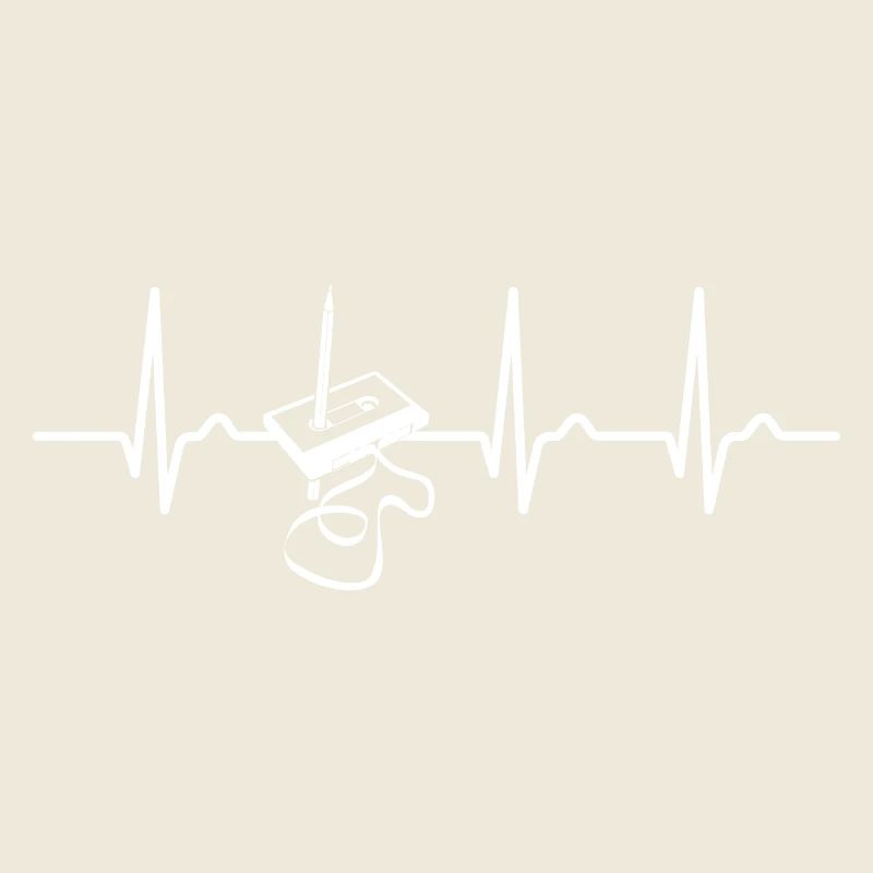 Cassette musicale - Courbe ECG - Courbe cardiaque