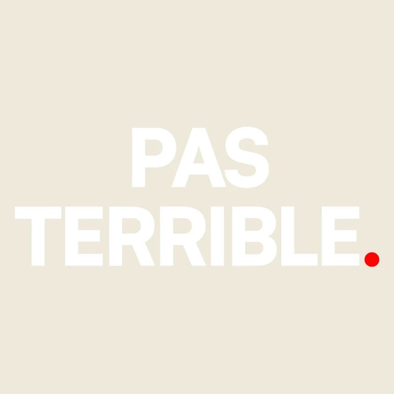 PAS TERRIBLE. – Réaction Humour Minimaliste