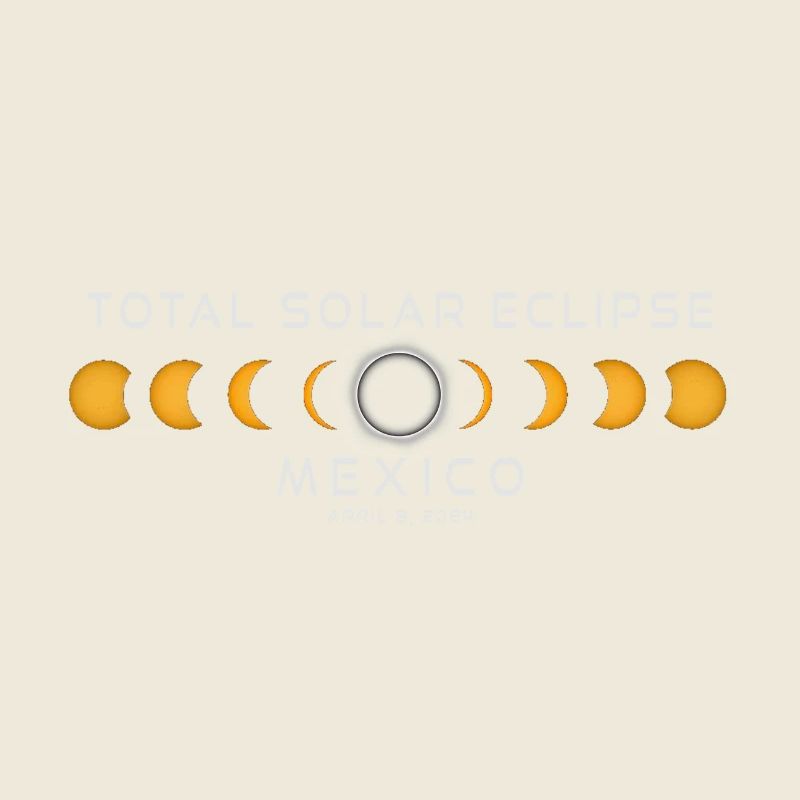 Eclipse de Soleil du Mexique 2024 8 avril Souvenir