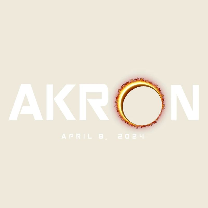 Akron Ohio 2024 Eclipse Souvenir April 8