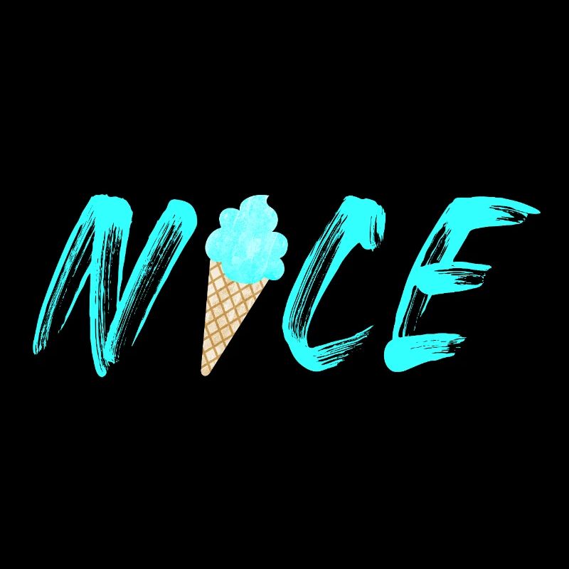 nice hellblau Eis Waffel Eistüte cool Eiscreme