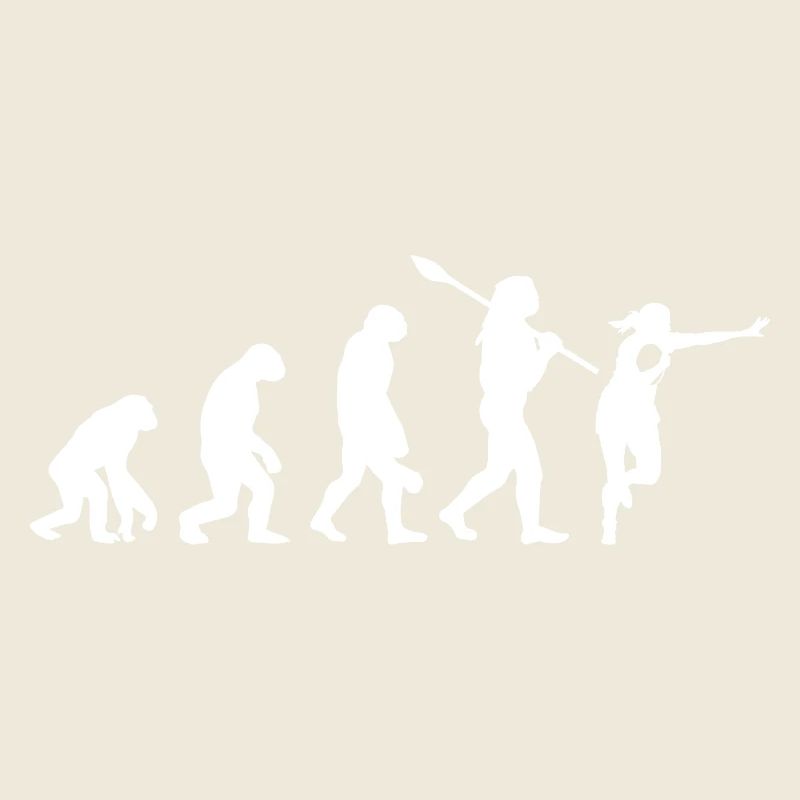 Evolution Of Man Rugby Player Silhouette