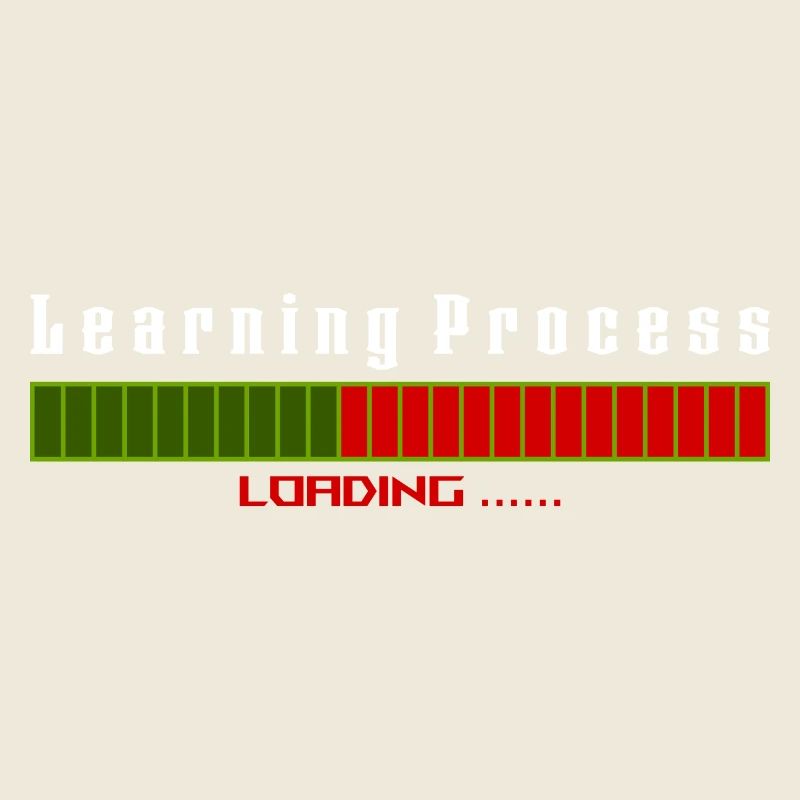 Learning Process Loading black shirt
