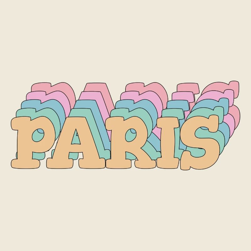 Paris – Faute de frappe pastel & style urbain
