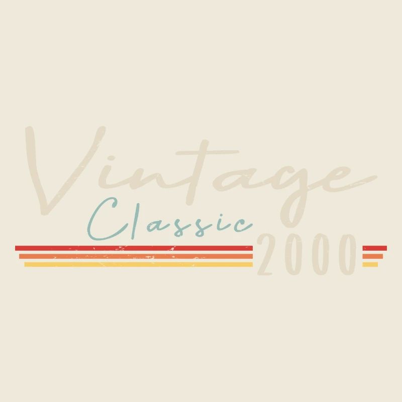 Vintage Original depuis 2000 Anniversaire Rétro 2000