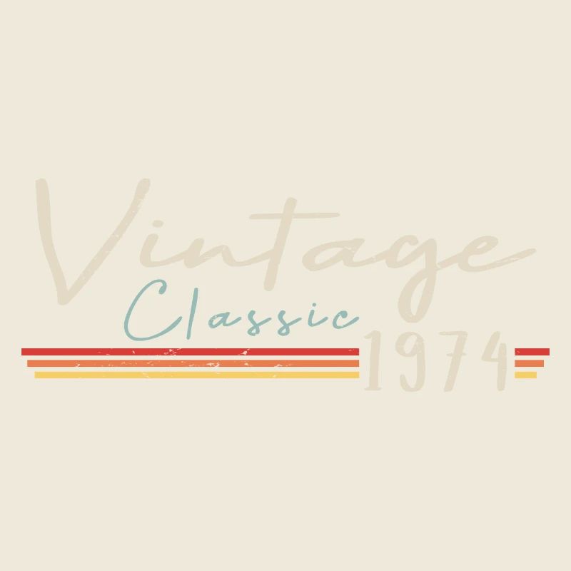 Vintage Original since 1974 Geburtstag Retro 1974