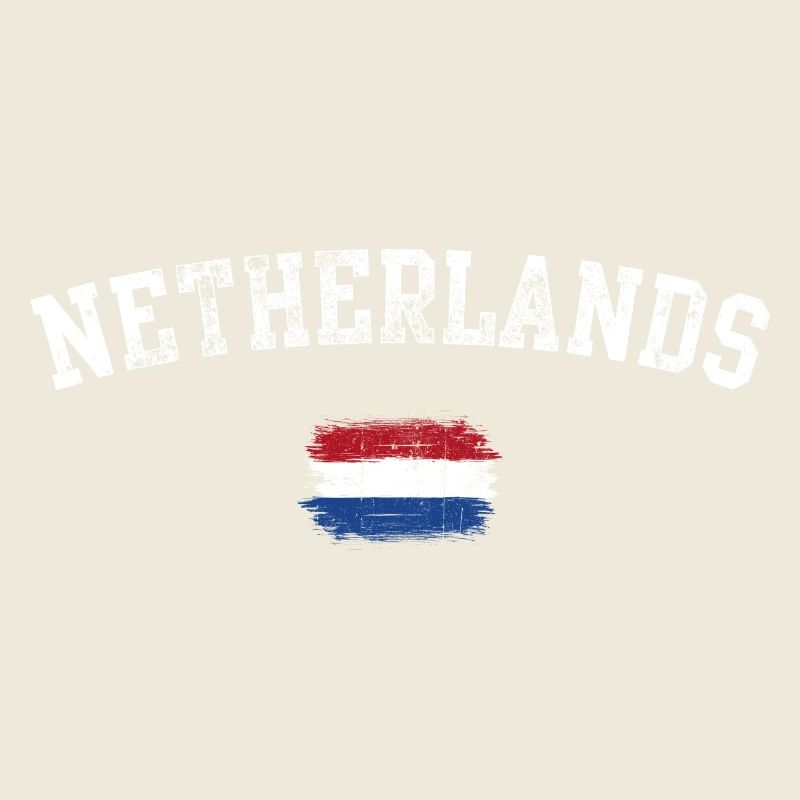 Netherlands Flag Brush Stroke
