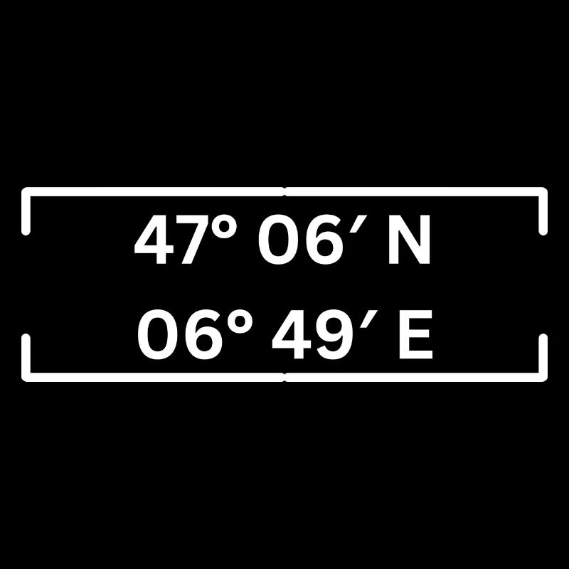 Coordinates La Chaux-de-Fonds Minimalist