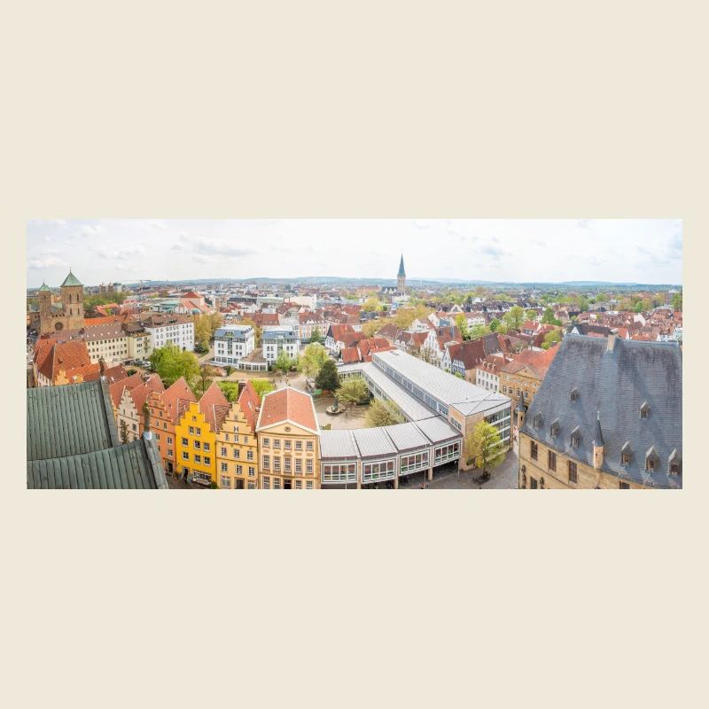 Old town Osnabrück panoramic view from St. Mary's