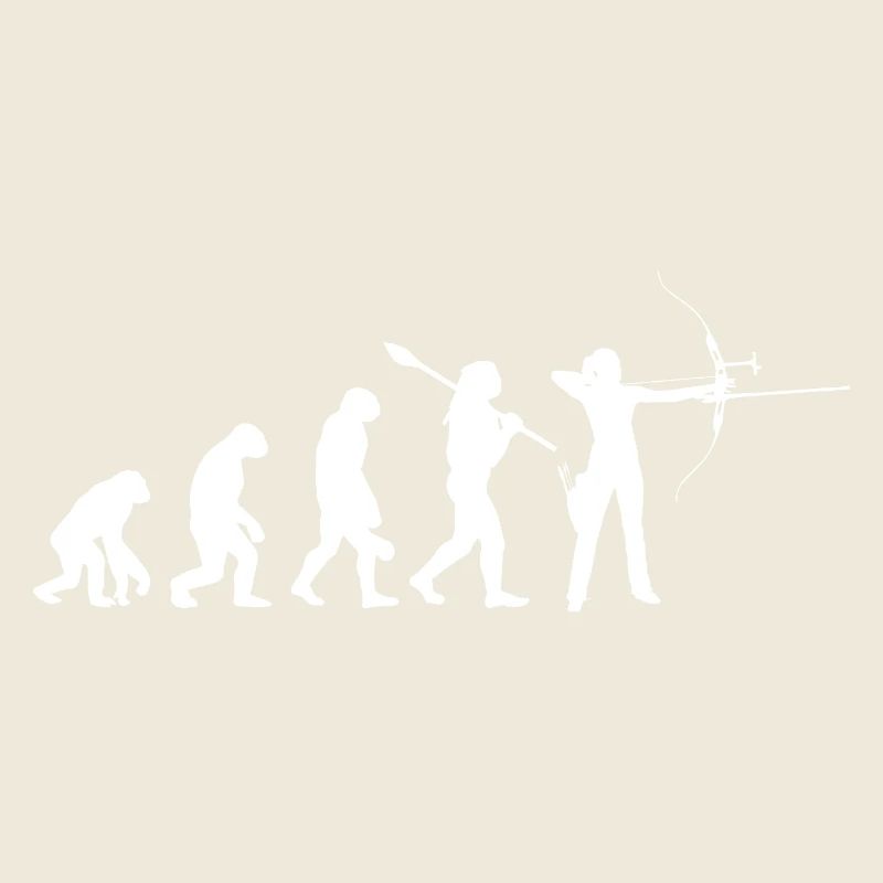 Evolution der Bogenschießfrau Bogenjägerin Sportgeschenk