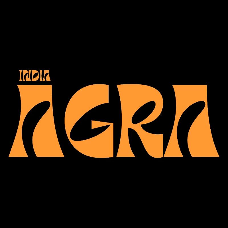 Agra India Bold Typography