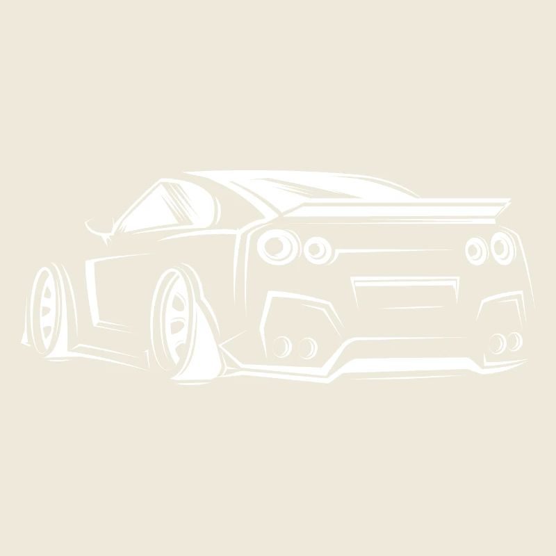 GTR Car Icon Illustration Icône graphique Logo