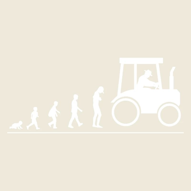 Evolution vom Baby zum Landwirt, Bauer