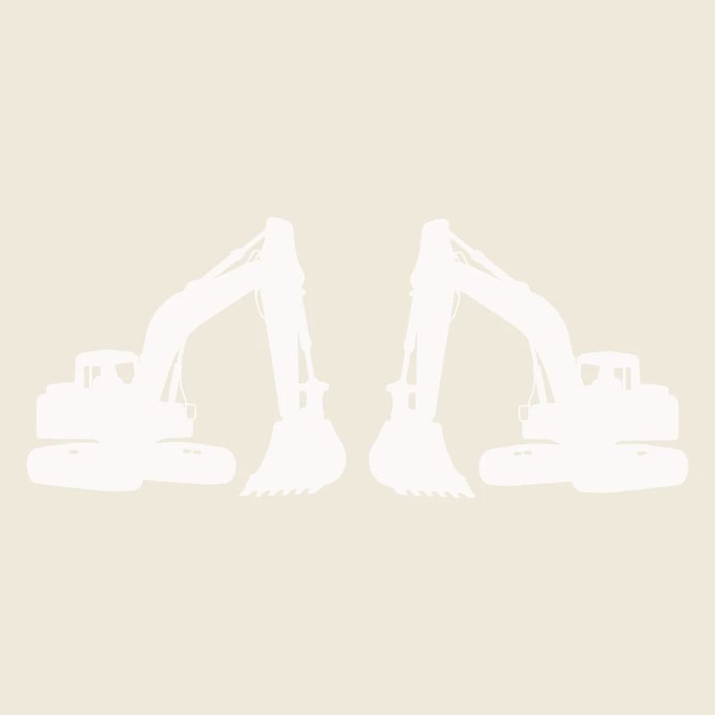 Silhouette de double excavatrice