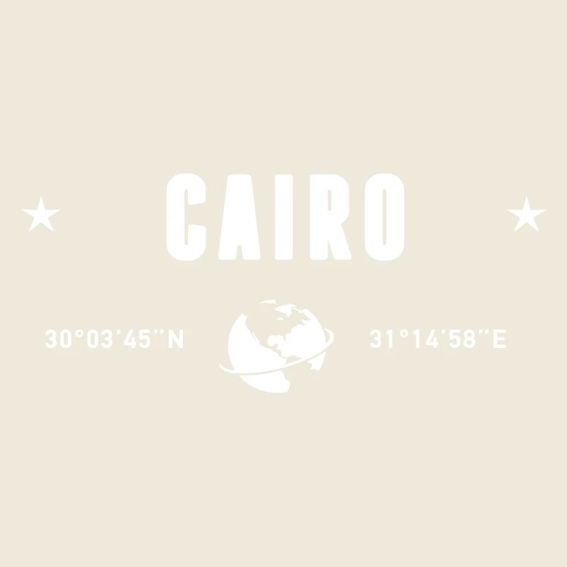 Le Caire, Égypte, coordonnées : planète Terre blanche