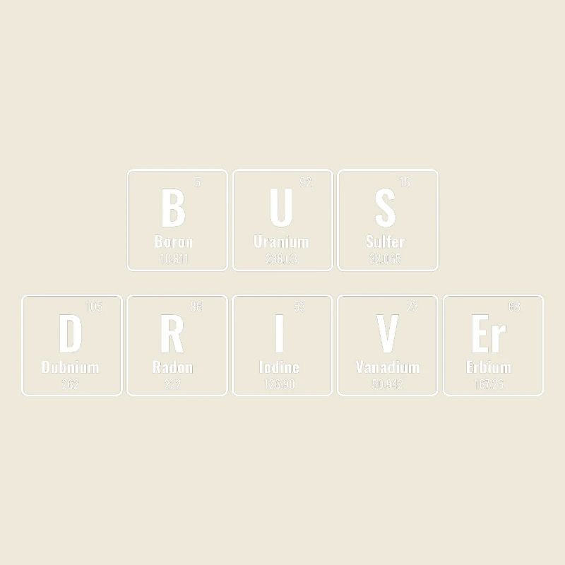 Periodic Table Of Elements School Bus Driver