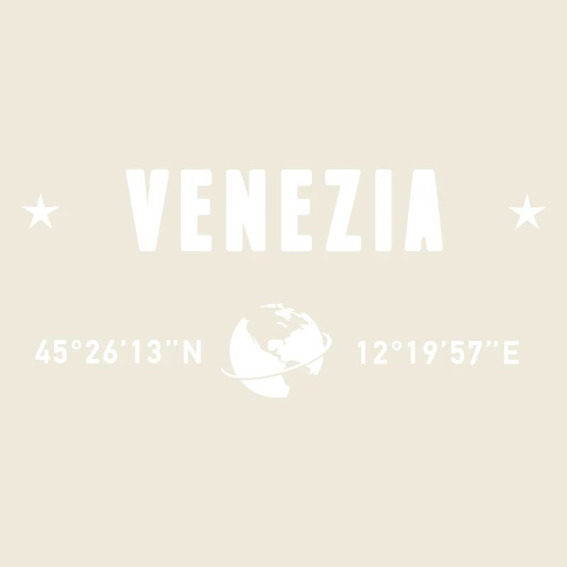 Venezia Italy Coordinates Gps White